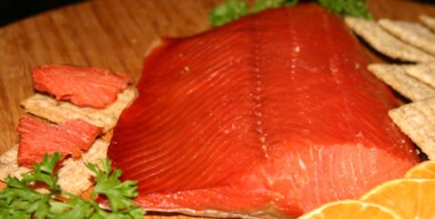 3 lb. Alder Smoked Sockeye Salmon Package with Delivery.